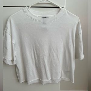 Baggy white crop top